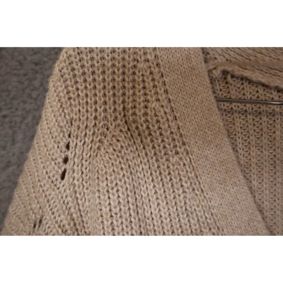 Womens Time And Tru Open Front Beige Cardigan Sweater With Pockets XL (16-18) Co - Picture 4 of 8